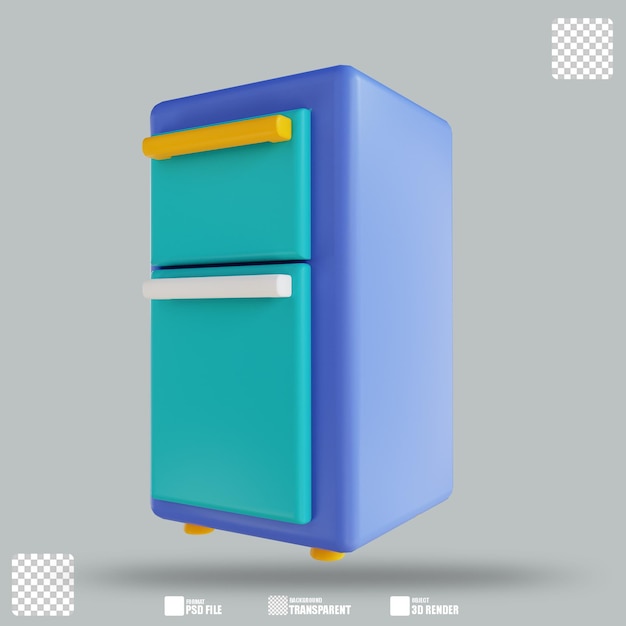 PSD 3d illustration refrigerator 2