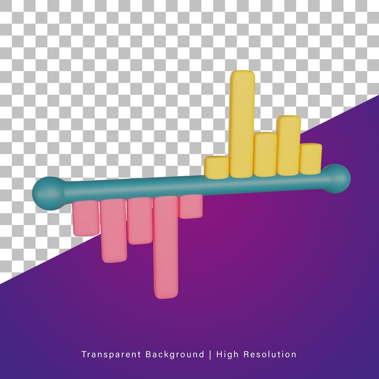 PSD 3d illustration of revenue growth