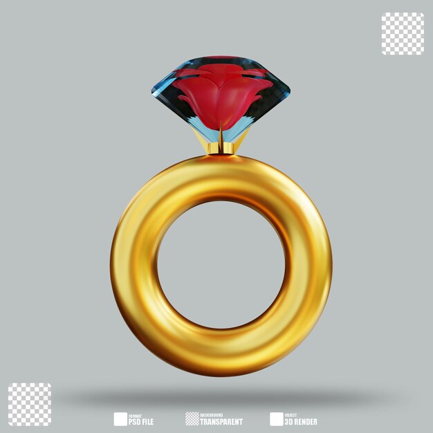 3d illustration ring 2