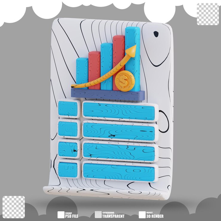 PSD 3d illustration of rose graphic document 3