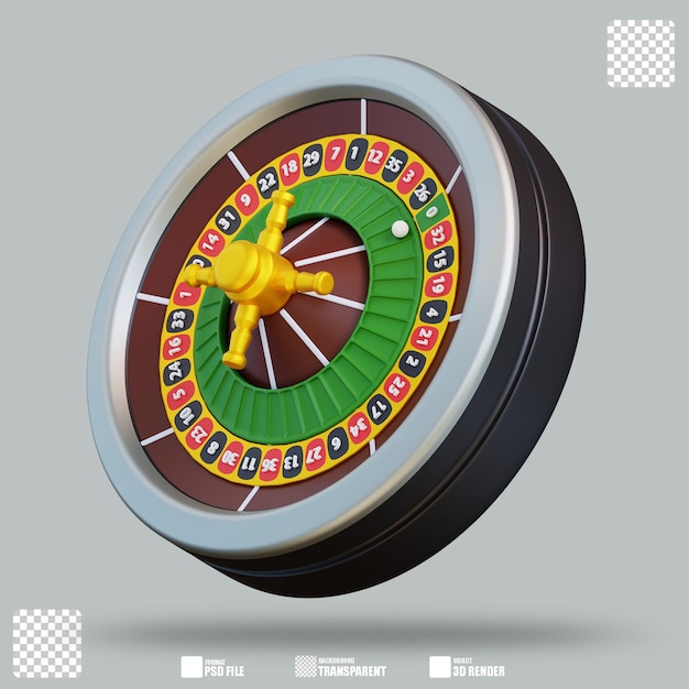 PSD illustrazione 3d roulette 2