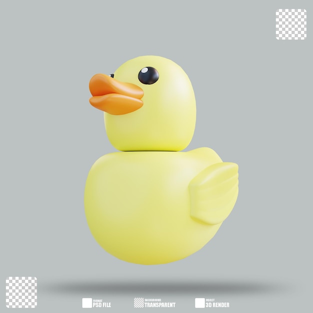 PSD 3d illustration rubber duck 2