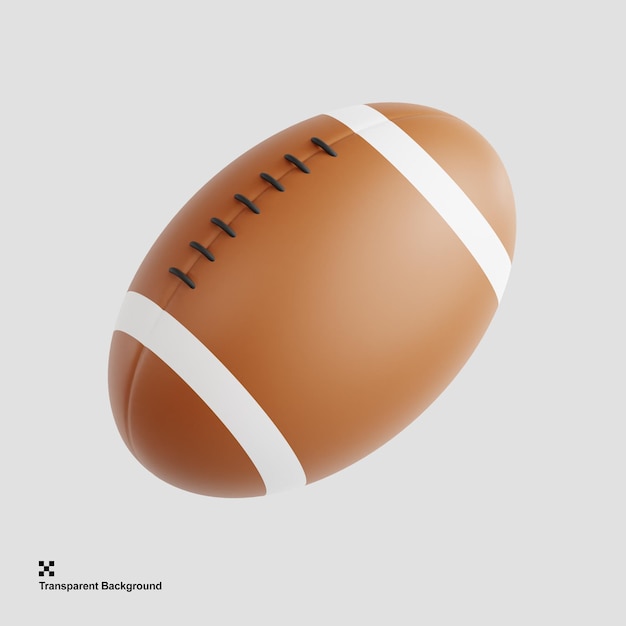 PSD 3d illustration of rugby ball