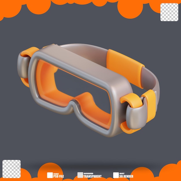 3d illustration safety glasses 2