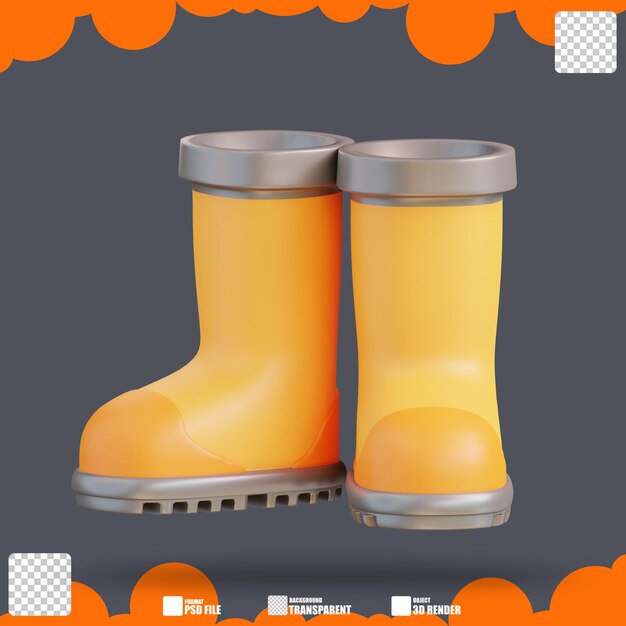 3d illustration safety shoes 3