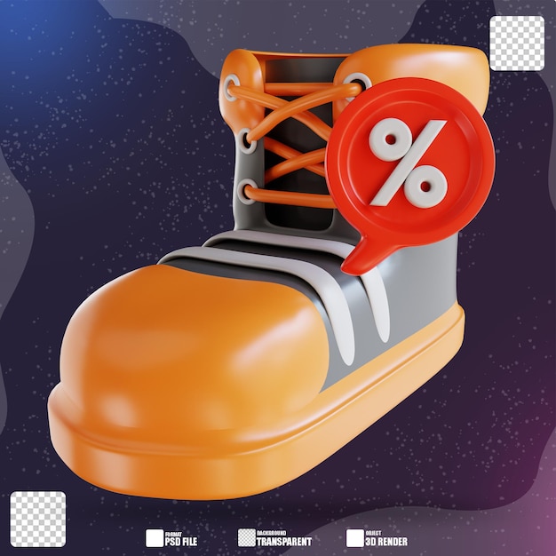 PSD 3d illustration sale shoes and discount