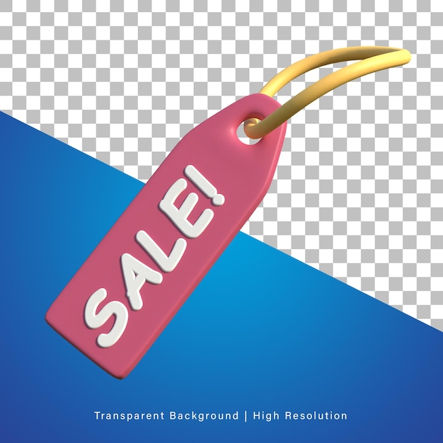 3d illustration of sale tag