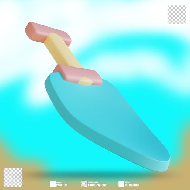 PSD 3d illustration sand shovel 2