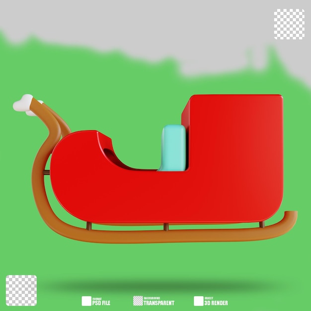 3d illustration santa's carriage