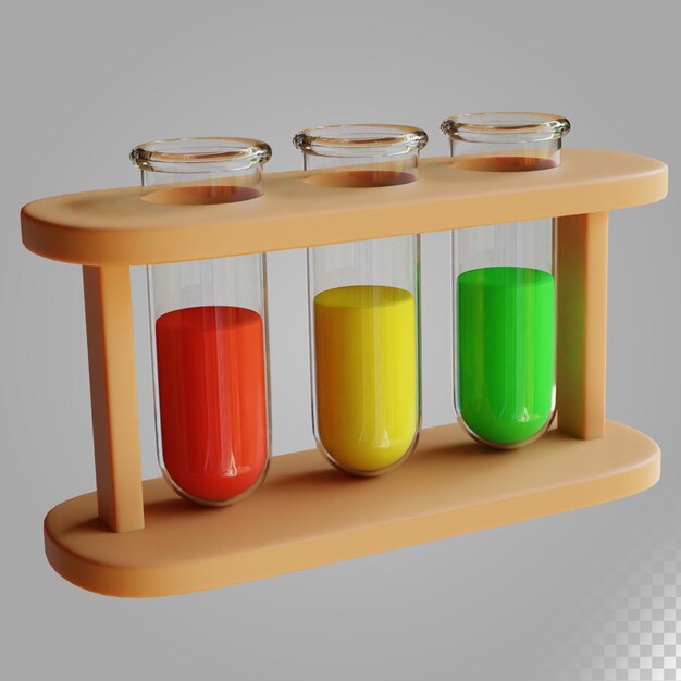 PSD 3d illustration science laboratory bottle