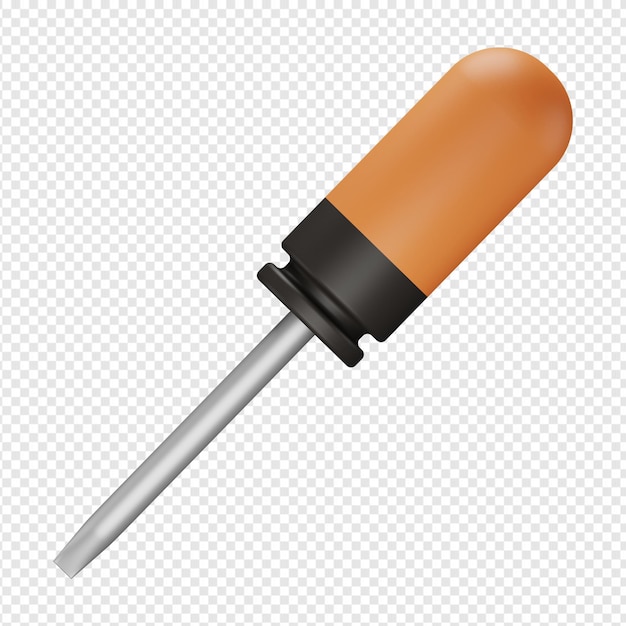 PSD 3d illustration of screwdriver icon psd