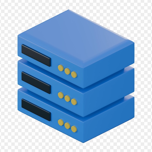 PSD 3d illustration of server