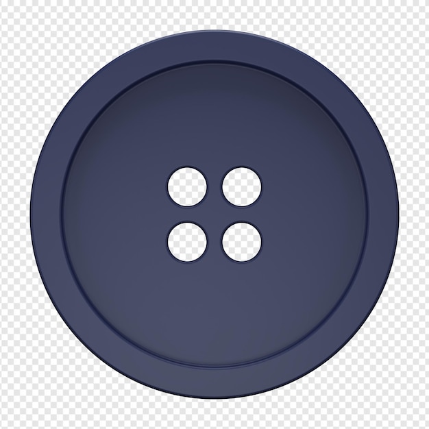 PSD 3d illustration of shirt button icon psd