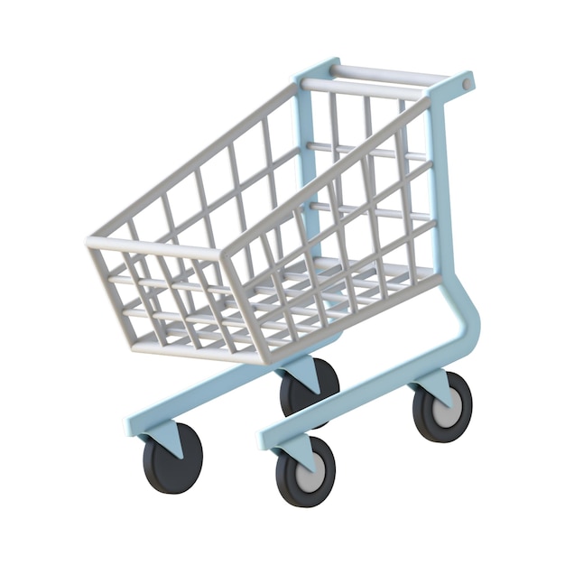 PSD 3d illustration shopping cart