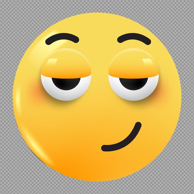 PSD 3d illustration of sleepy emoji