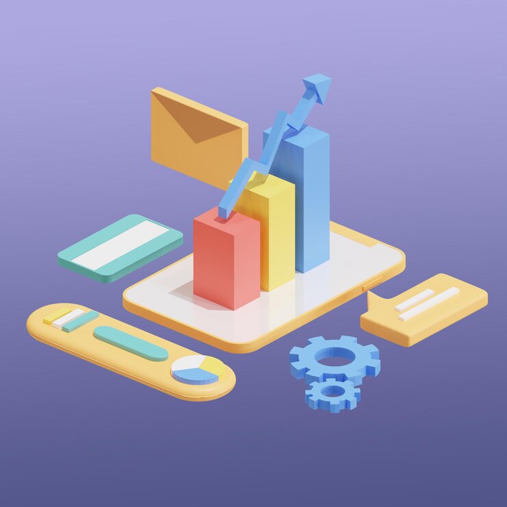 PSD 3d illustration smartphone graphic design for business and marketing