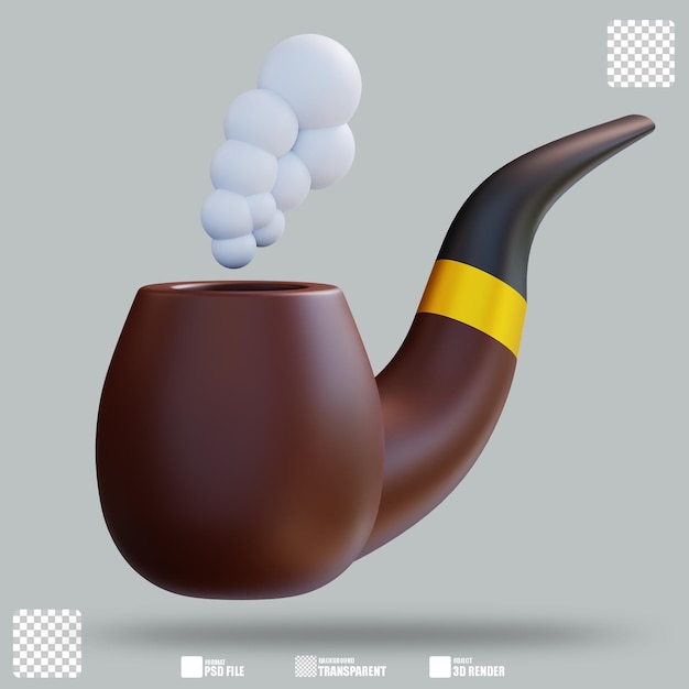 3d illustration smoking pipe 3