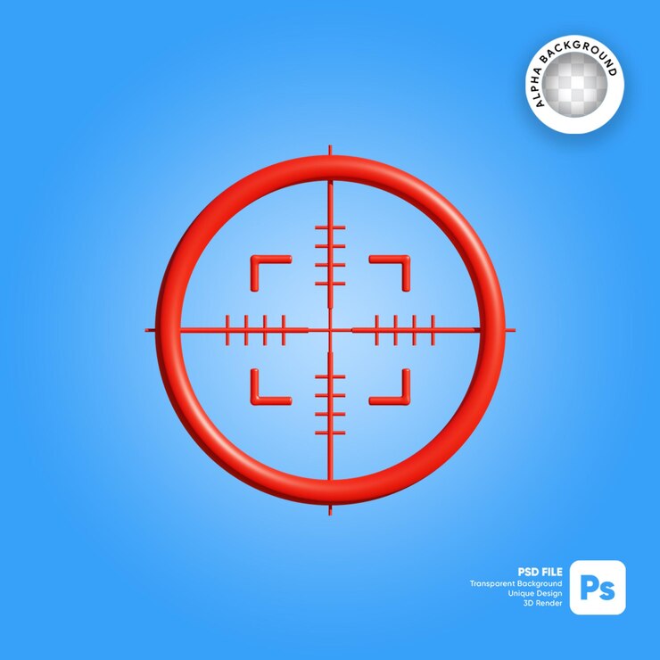 3d illustration sniper optical sights