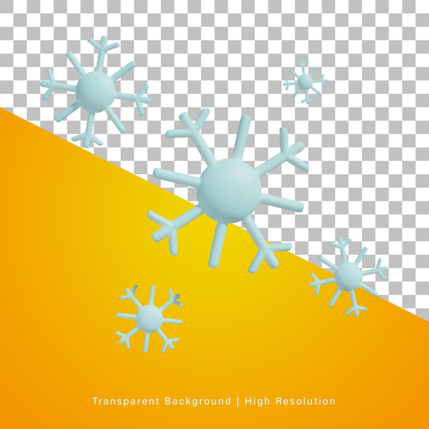 PSD illustrazione 3d di neve