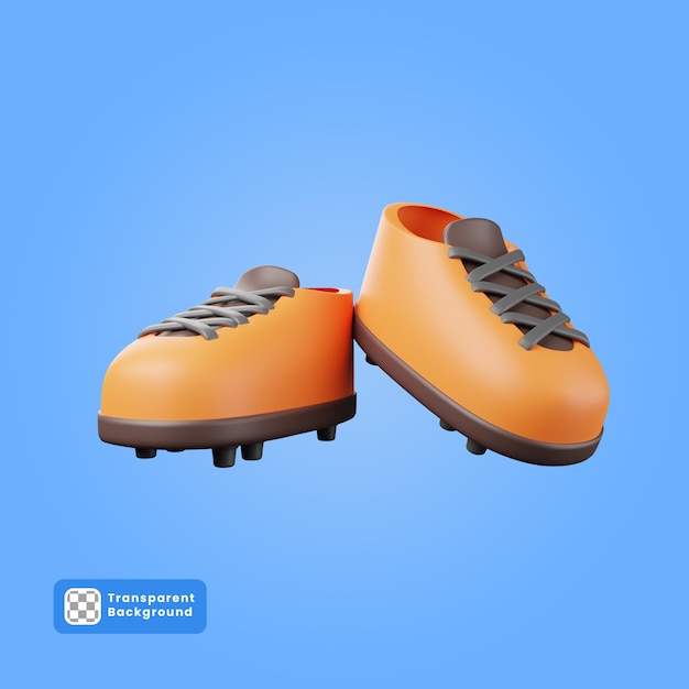 3d illustration of soccer shoes