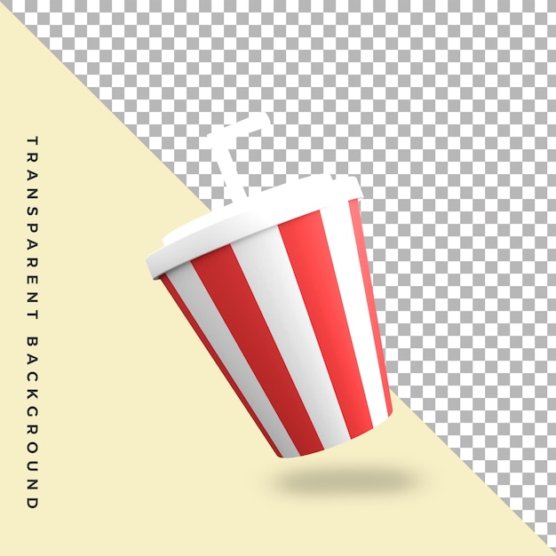 3d illustration soda drink fast food isolated object