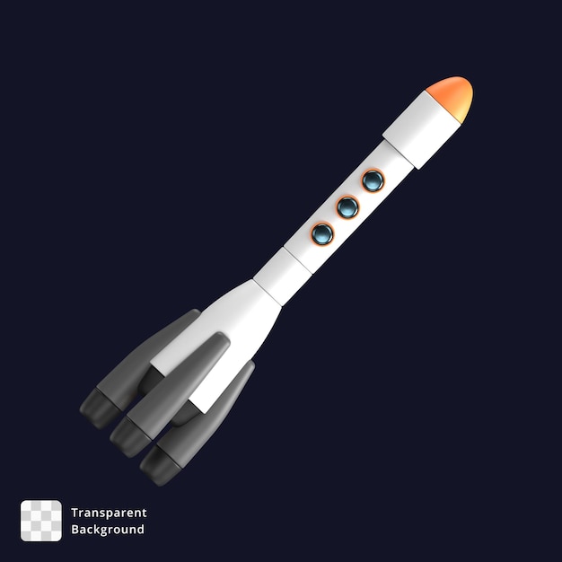 PSD 3d illustration of a spaceship