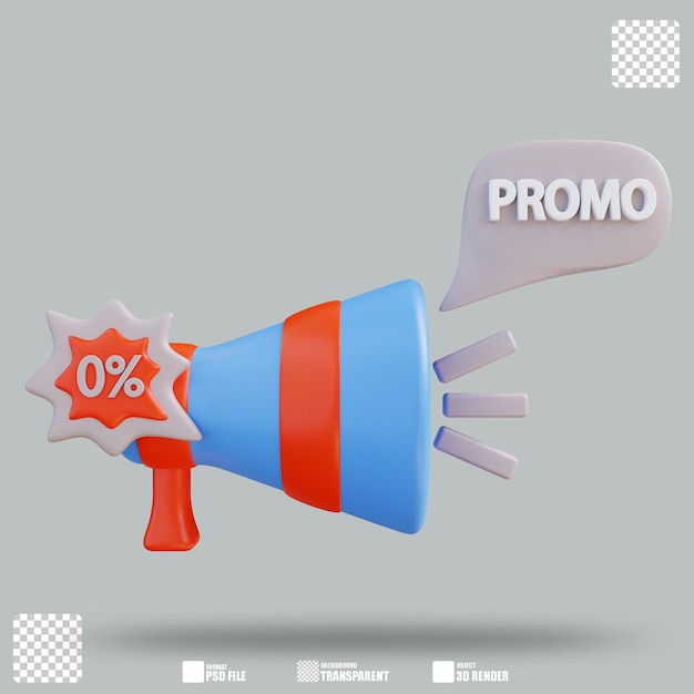 Illustrazione 3d promozione speciale 2