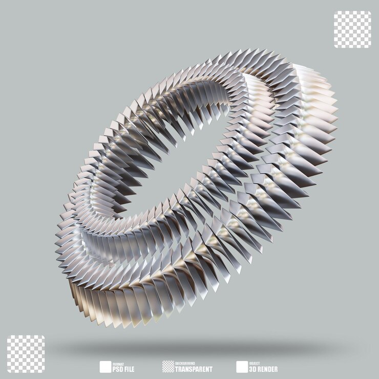 PSD 3d illustration spiked circle