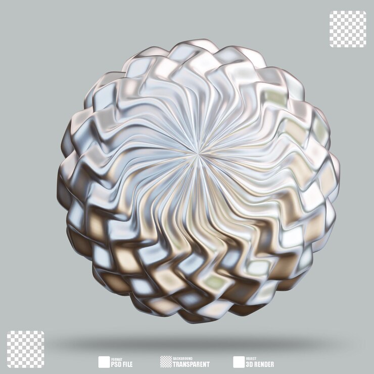 PSD 3d illustration spiral shaped circle