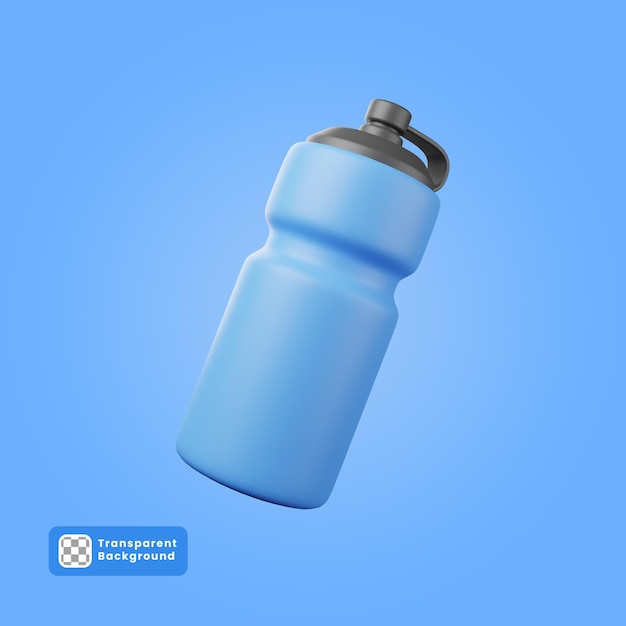 3d illustration of sports bottle