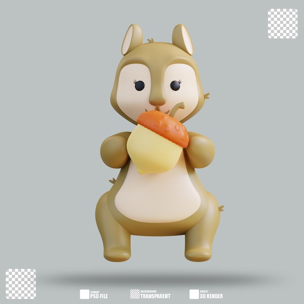 3d illustration squirrel 2