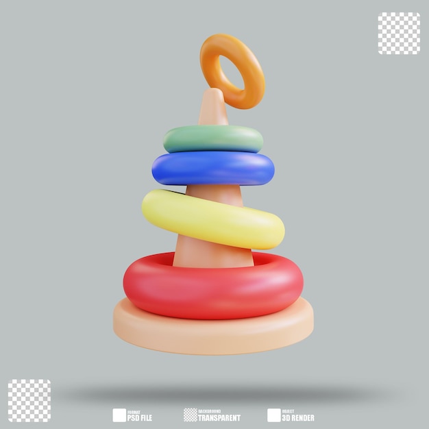 3d illustration stacking 2