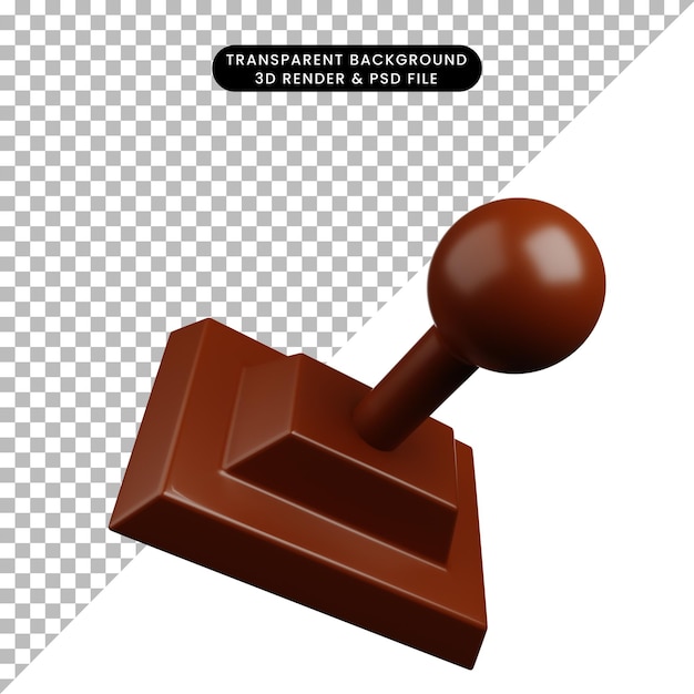 PSD 3d illustration of stamp