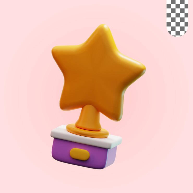 3Dイラストレーションスターカップ