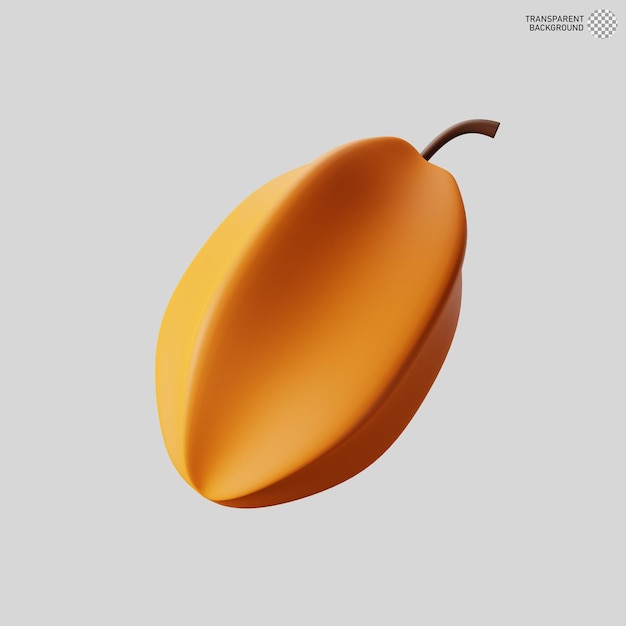 PSD 3d illustration of star fruit