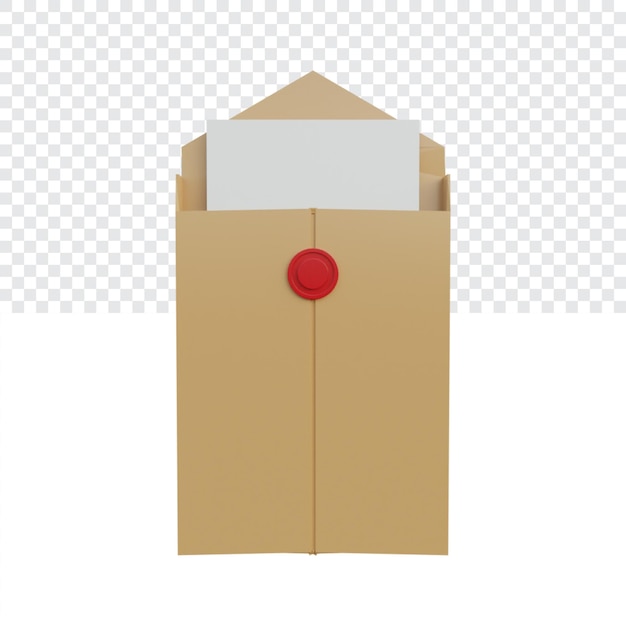 3d illustration stationary envelope