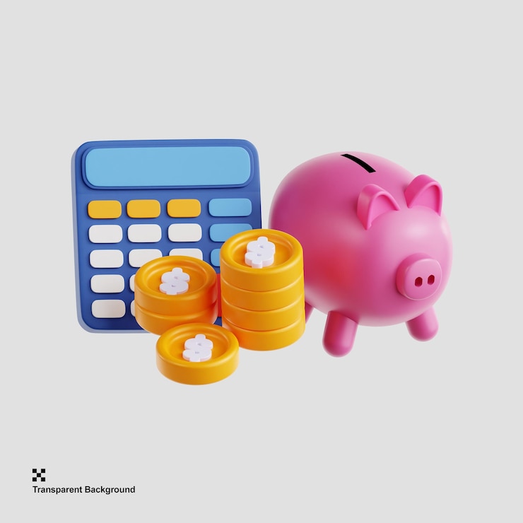 PSD 3d illustration of strategic money management