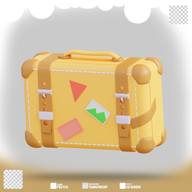 3d illustrazione di una valigia 2