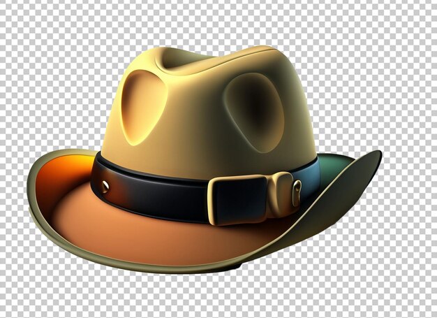 PSD illustrazione 3d del cappello estivo