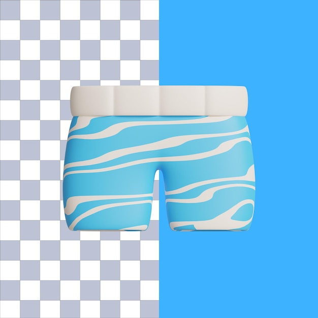 PSD 3d illustration of summer underwear icon