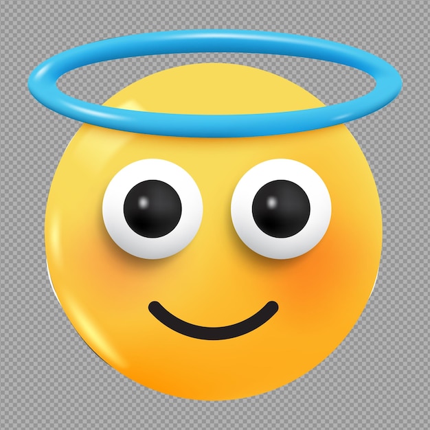 PSD illustrazione 3d di emoji dolci