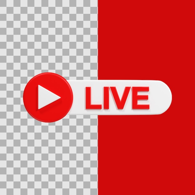 PSD 3d illustration symbol live video