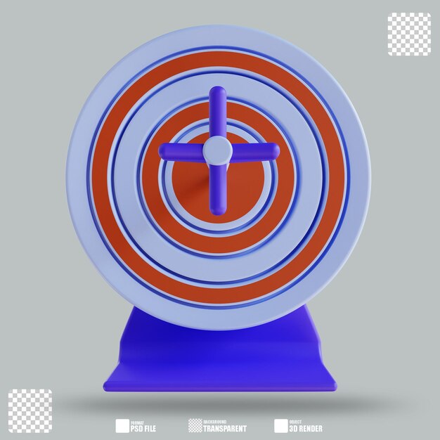 PSD 3d illustration target 2