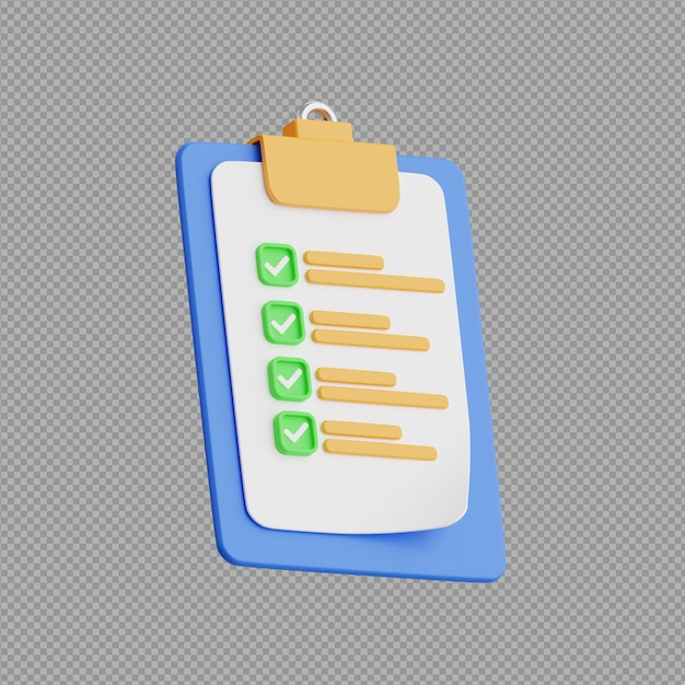 3d illustration of task management notebook