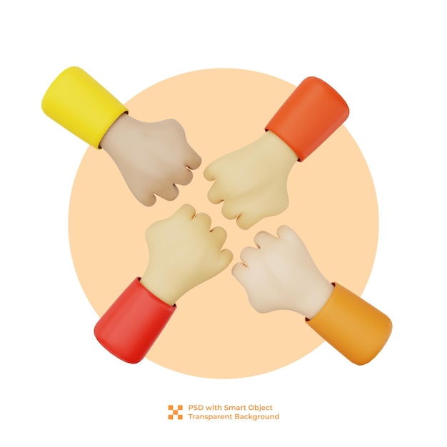 3D 일러스트 팀워크
