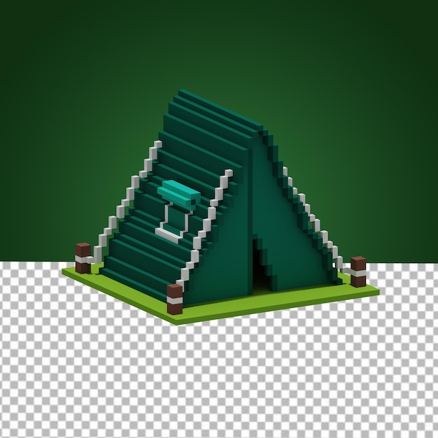 PSD 3d illustration tent