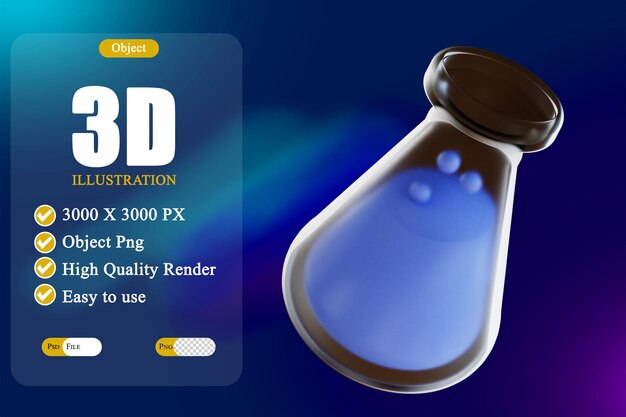 3d illustration test tube 3