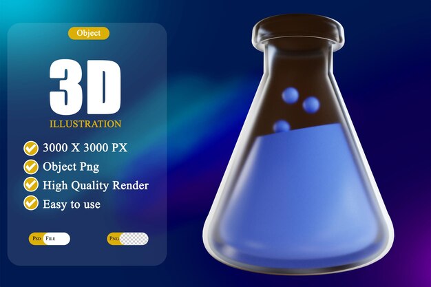 3d иллюстрация пробирка