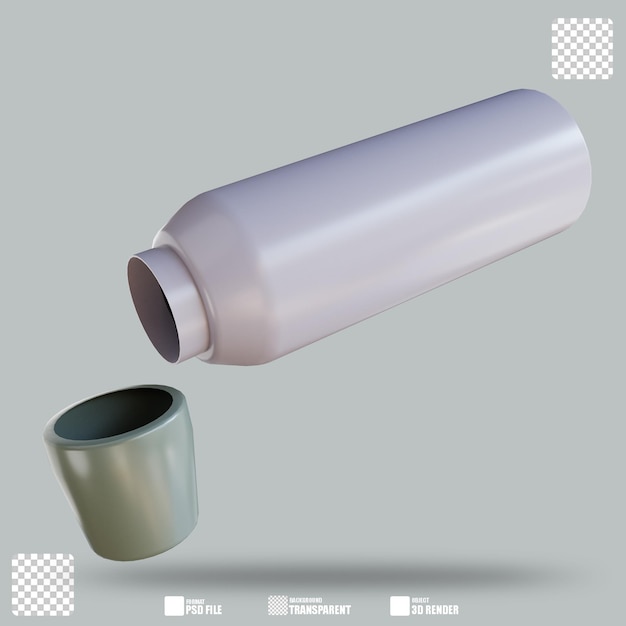 3d illustration thermos 3