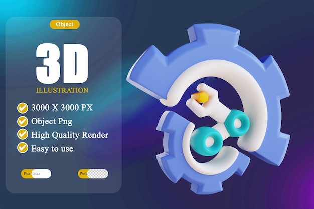 3D illustration tools and gear 5